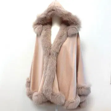 JEAN-LOUIS SCHERRER 캐시미어 폭스 케이프 판초