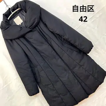 자유구 LL 42 다운 코트 여배우 옷깃 블랙 숄카라