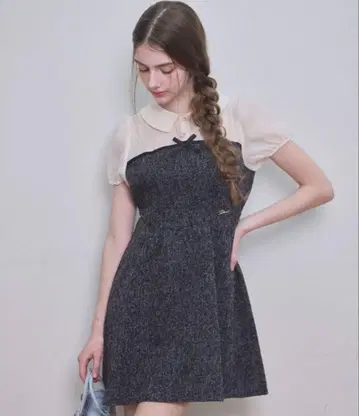 Lallana 리본 썸머 트위드 원피스