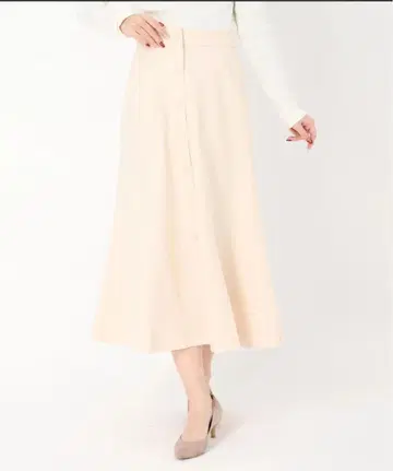 프론트 버튼 소프트 머메이드 스커트