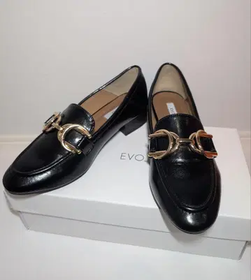 [컨디션 최상] EVOL 가죽 로퍼 골드 버클 22cm 22.5cm