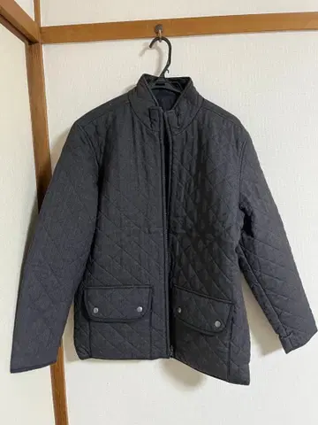 다크 그레이 퀼팅 자켓