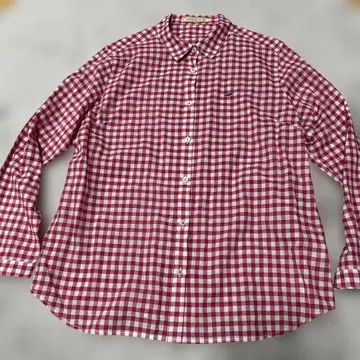 크로커다일 체크 긴팔 셔츠 L L