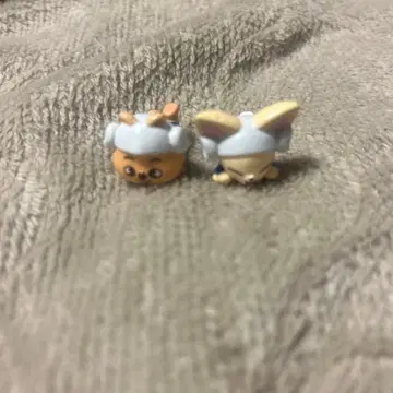 강아지 캐릭터 마스코트 피규어 2체 세트