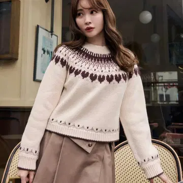 Her lip to Heart Fair Isle Knit Pullover