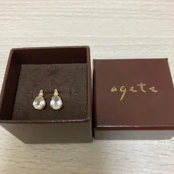 아가트 다이아몬드 10K 귀걸이 (설명문 읽어주세요)