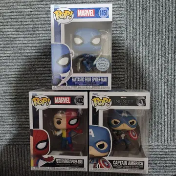 새상품 Target 한정판 마블 스파이더맨 블루스 슈트 캡틴 3체 세트