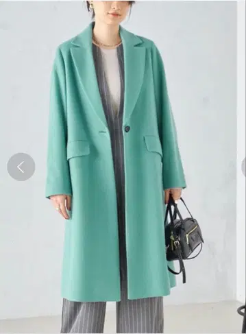 SHIPS 체스터 코트 민트 그린 사이즈 40