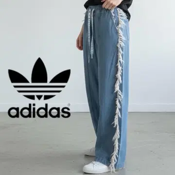 adidas x KSENIASCHNAIDER 프린지 와이드 데님 팬츠