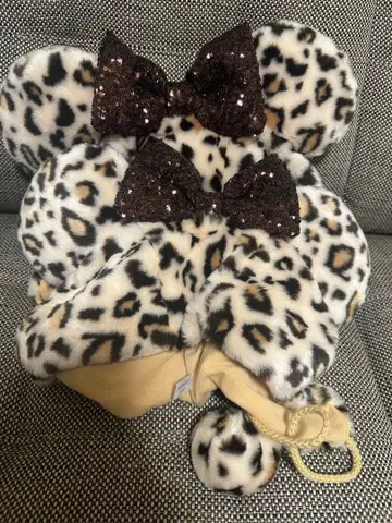 디즈니 팬 캡 레오파드 무늬 2개 세트