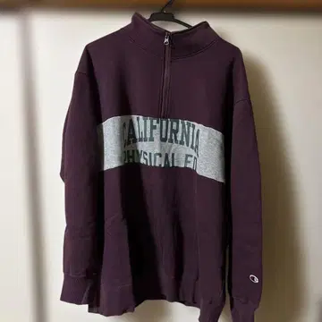 Champion 하프 지퍼 맨투맨 XL 퍼플