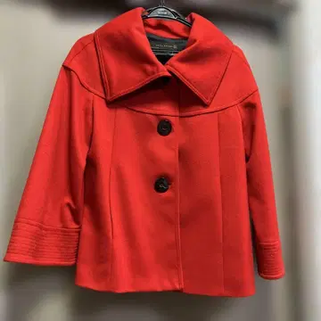 ZARA WOMAN 레드 울 코트 EUR 36