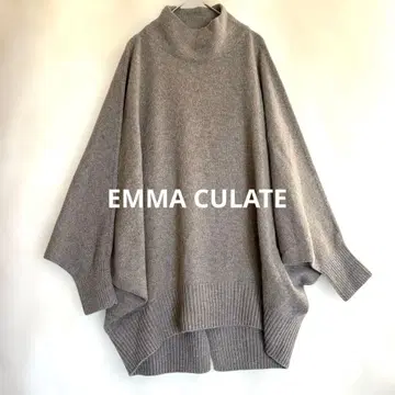 [ EMMA CULATE ] 돌먼 슬리브 하이넥 캐시미어 혼방 니트