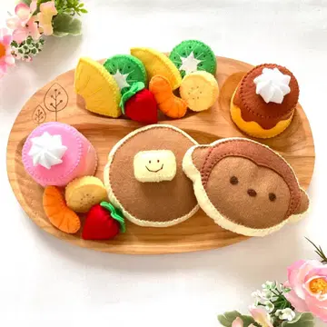 원숭이 핫케이크 팬케이크 펠트 소꿉놀이 완구 선물