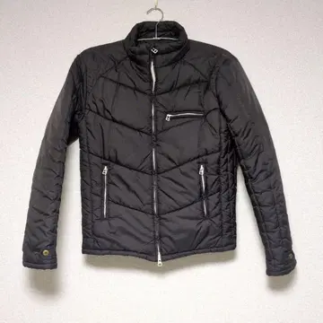 블랙 퀼팅 다운 자켓