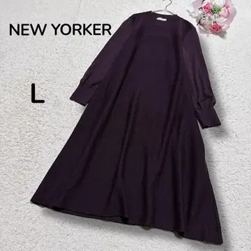 [뉴요커 NEW YORKER] 모크넥 니트 플레어 롱 원피스