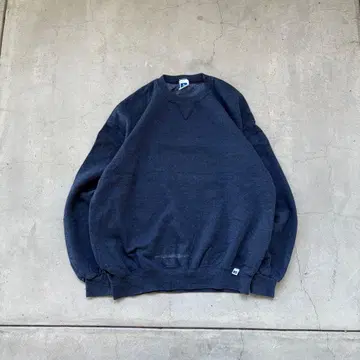 90s 러셀 애슬레틱 무지 맨투맨 트레이닝복 네이비 v 가제트