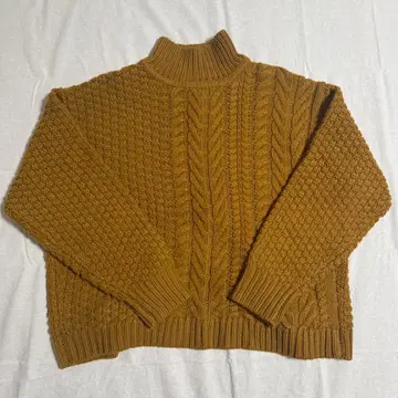 Moussy 머스타드 케이블 짜임 니트