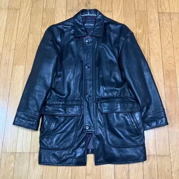 양가죽 블랙 가죽 코트