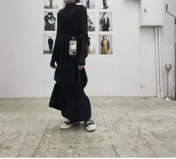 &her 앤드허 비대칭 니트 스커트