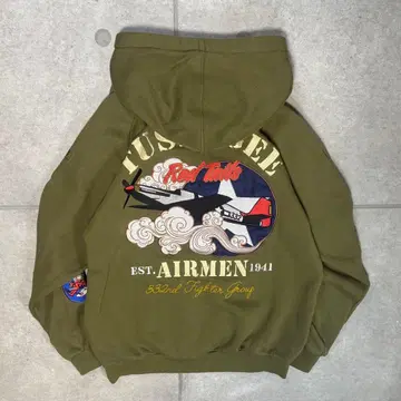 TUSKEGEE AIR MEN 후드 맨투맨 항공부대 와펜 자수