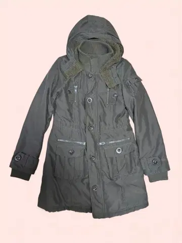 밀리터리 스타일 모즈 코트 개성 슬림 여성용 포켓 많음