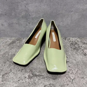 MARYAM 스퀘어토 스티치 포인트 개성있는 펌프스 라이트 그린