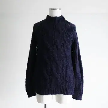 1990s IMPERIAL 사이드 슬릿 케이블 니트 스웨터 이탈리아제