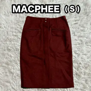 [ MACPHEE ] 타이트 스커트 와인 레드 S 일본제 새상품급