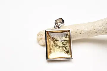기베온(운석) 12x10mm 직사각형 펜던트 탑