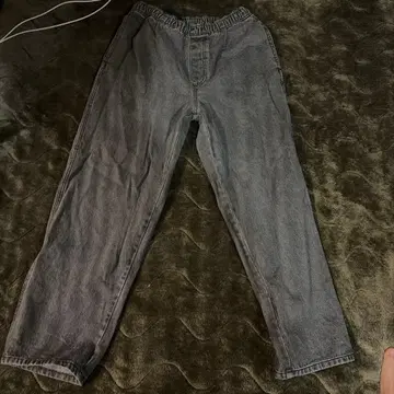 블랙 데님 팬츠