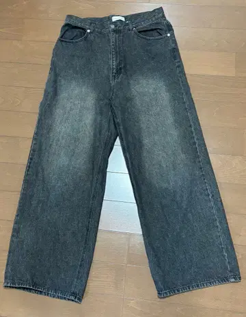 [ 차오패닉 ] 와이드 데님 그레이