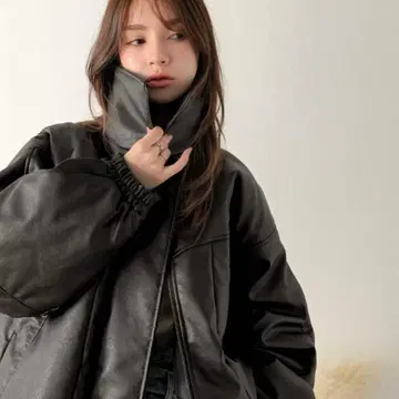 클래식 엘프 충전솜 인조 가죽 몬스터 오버 사이즈 블루종