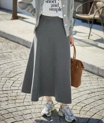 SLOBE IENA 밀라노 리브 니트 플레어 스커트