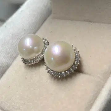 천연 담수 진주 귀걸이 실버