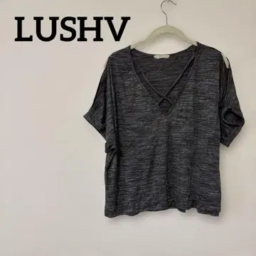 새상품급 LUSHV넥 T셔츠 돌먼 슬리브 그레이