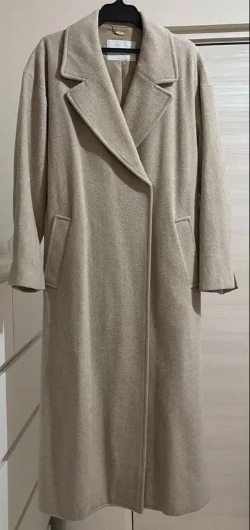 즉시 구매 가능 슬로브 이에나 울 롱 코트 겨울 베이지