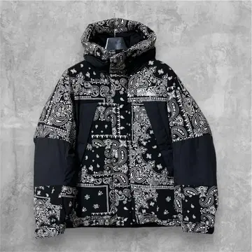 퍼스트 다운 반다나 패턴 다운 자켓 M