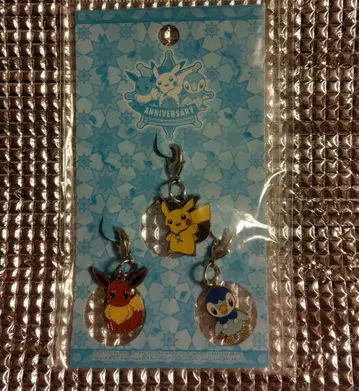 포켓몬 센터 삿포로 메탈 참 3개 세트 피카츄 팽도리