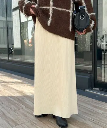 디스코트 리브 내로우 스커트 L 새상품급