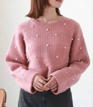 archives 펄 숏 골지 니트