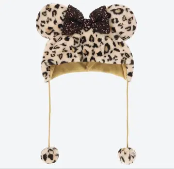 디즈니 레오파드 무늬 팬 캡 브라운 레오파드