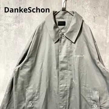 새상품급 DankeSchon 코튼 트윌 스텐 칼라 코트 이소재 절개