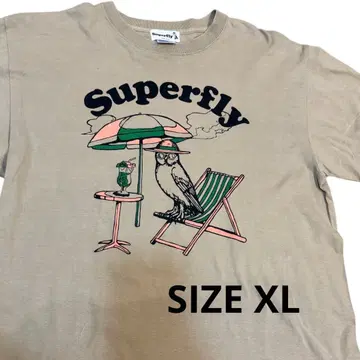 Superfly 슈퍼플라이 오치시호 반팔 T셔츠 XL 베이지