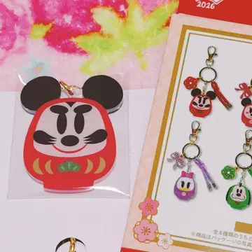디즈니 미키 달마 키체인 오쇼가츠 2026