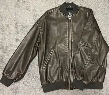 ZARA 다크 브라운 봄버 자켓