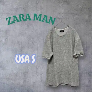 ZARA MAN 자라맨 파일 T셔츠 타월 원단 USA S