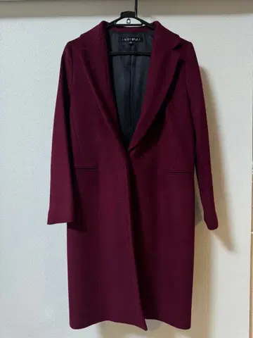 INDIVI 버건디 체스터 코트