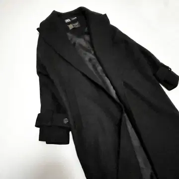 ZARA 블랙 롱 코트 Manteco 제조