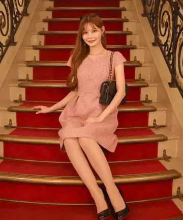 [ Marry me ] 트위드 원피스 ( Camellia )